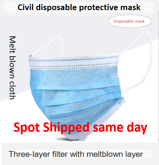 (50pcs/pack) Protective Mask Disposable Children's Mask Civil Antibacterial 3-layer Ordinary Protective Daily Maskprotective Mask